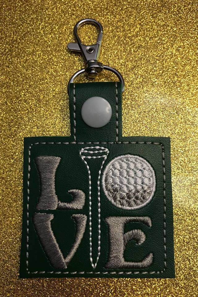 Louis Vuitton 2 Logo Snaptab / Keyfob Embroidery Design