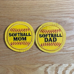 Softball Mom & Dad Pin Embroidery Design
