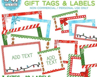 Editable Christmas Gift Tags - Printable Winter Holiday Labels For Student Gifts, Teachers, School Staff