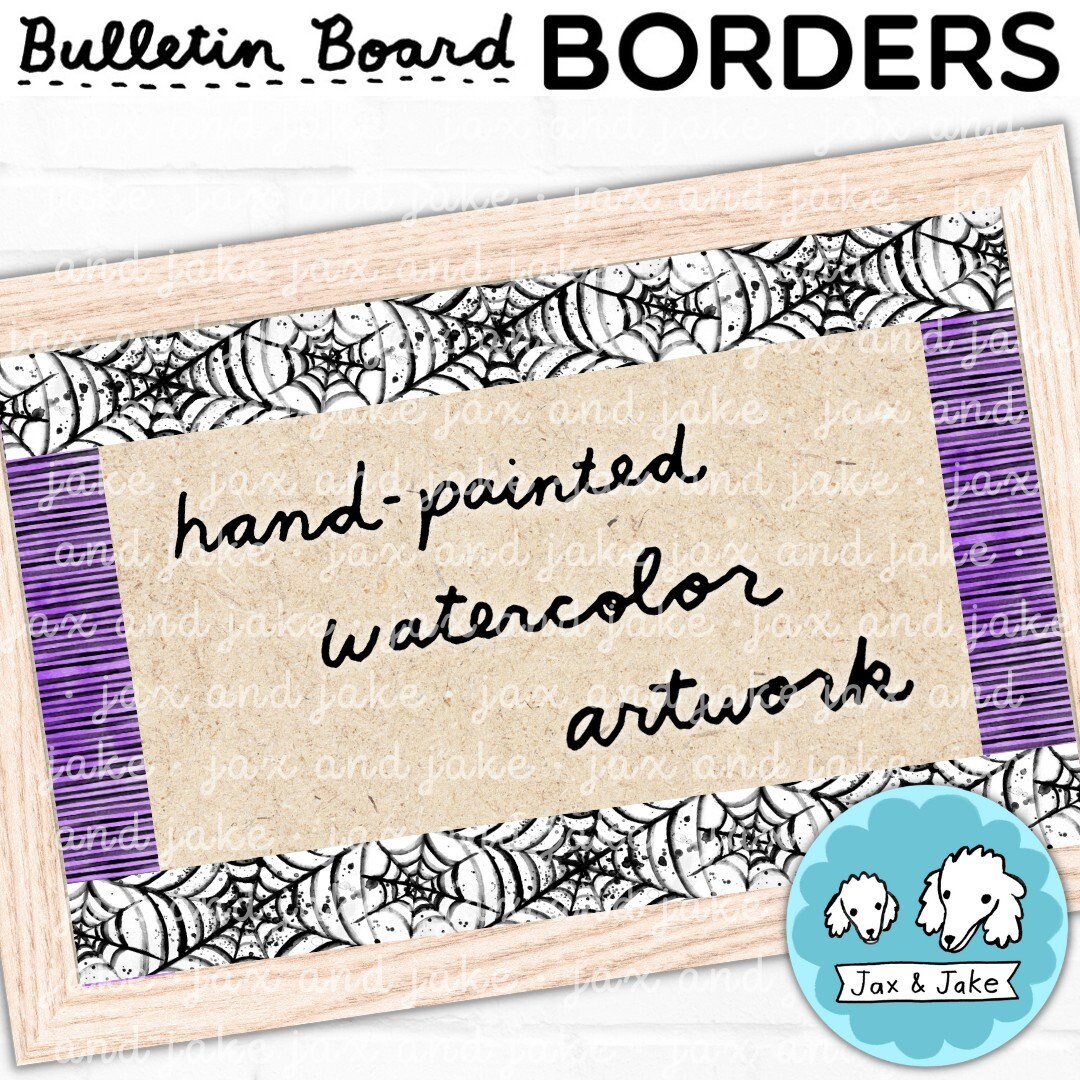 Watercolor Halloween Bulletin Board Borders, Printable Fall Classroom ...