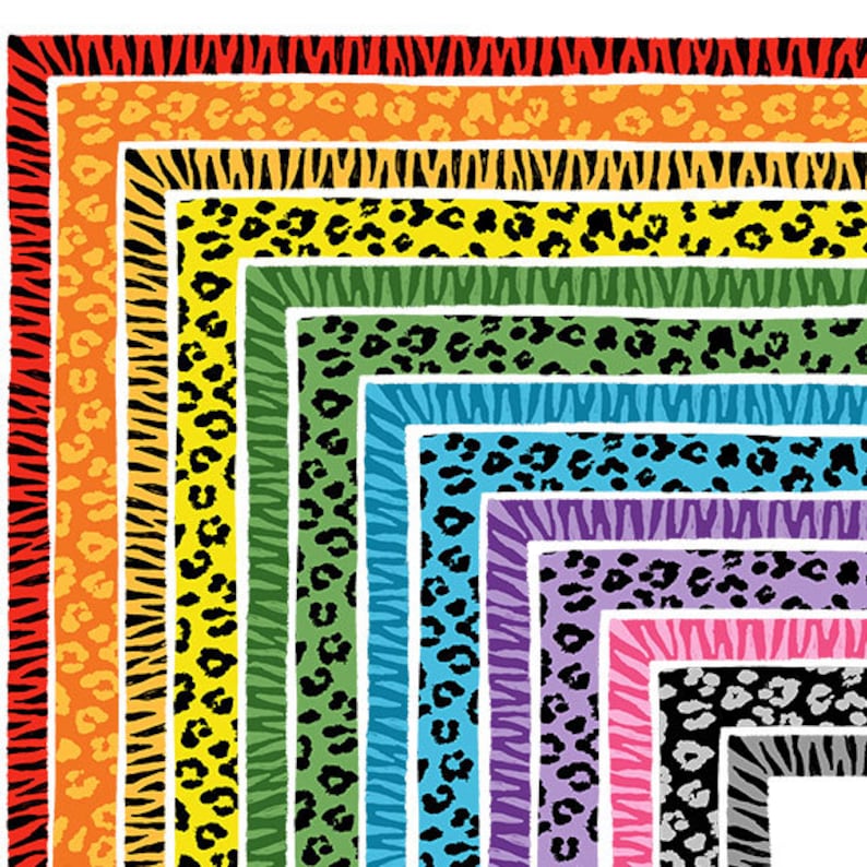 Leopard and Zebra Print Borders / Frames Animal Print Etsy