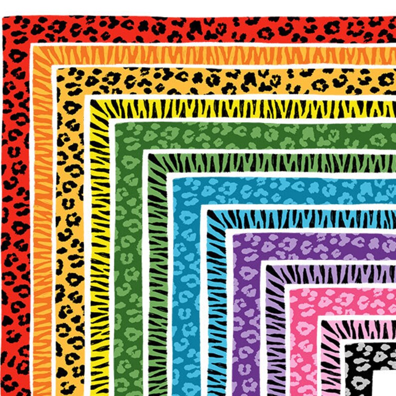 Leopard and Zebra Print Borders / Frames Animal Print Etsy