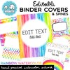 Rainbow Watercolor Page Borders Clip Art, Clipart Frames for Teachers ...