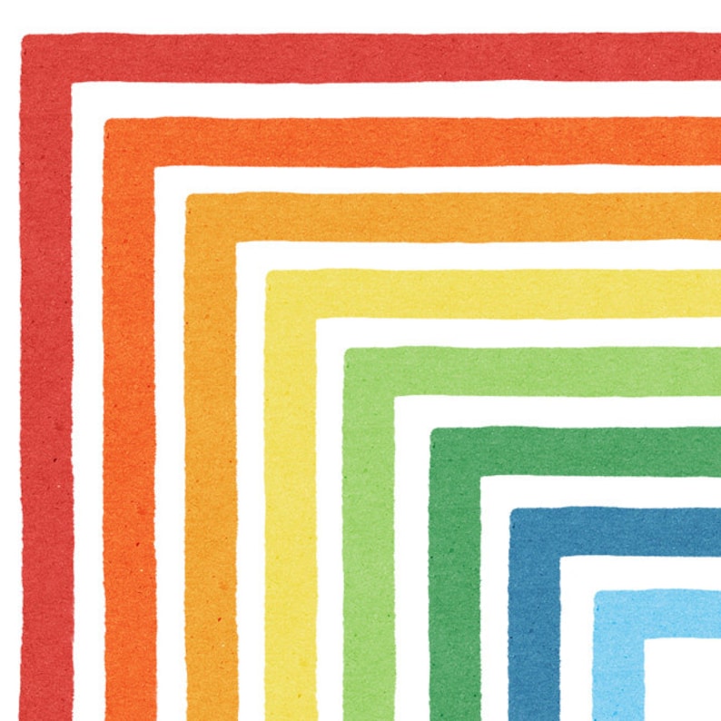 Pu&ograve; includere: Un design astratto colorato con una serie di quadrati in tonalit&agrave; di rosso, arancione, giallo, verde, blu e azzurro. I quadrati sono disposti in uno schema che si ritira, creando un'illusione ottica di profondit&agrave;.