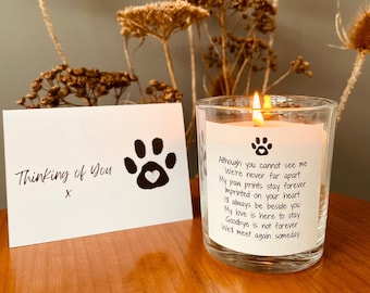 Pet Loss Remembrance Candle | Pet Loss Gift | Pet Memorial Candle | Sympathy Gift