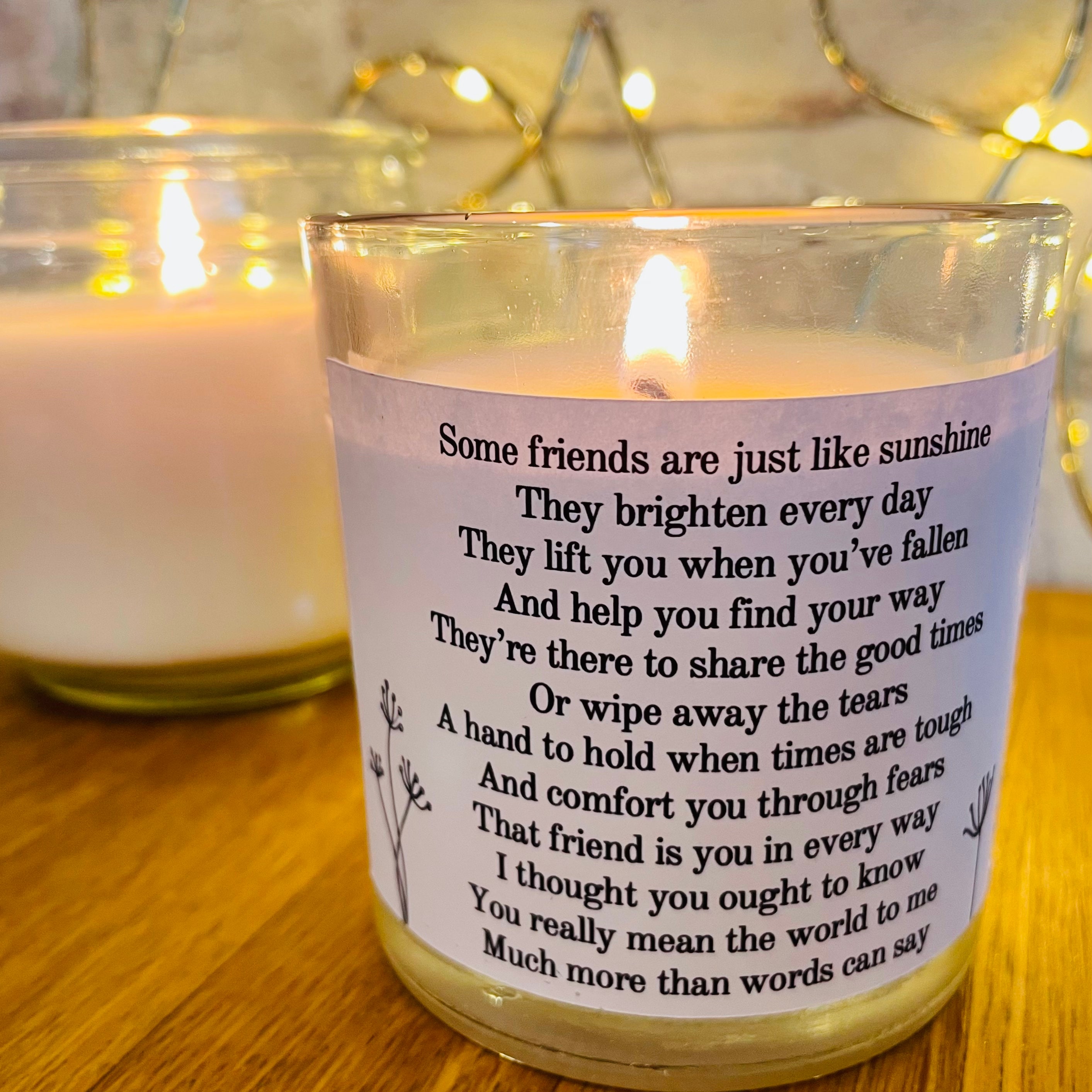 Special Friend Candle Friendship Poem Candle Friendship Etsy