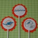 12 Miami Dolphins Football Cupcake Toppers - Football Cupcake Picks - NFL Dolphins Football - Party Decorations - Miama Football Decor