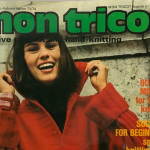 1970s Knitting Pattern Mon Tricot Autumn/Winter 73/74  Knitting Book No 13 70's Vintage Knit Pattern Handknits Teacosy Doilies
