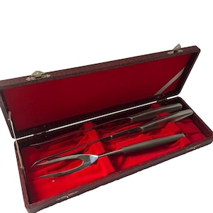 Carving Set in box NEW Carving Set Three Piece Boxed