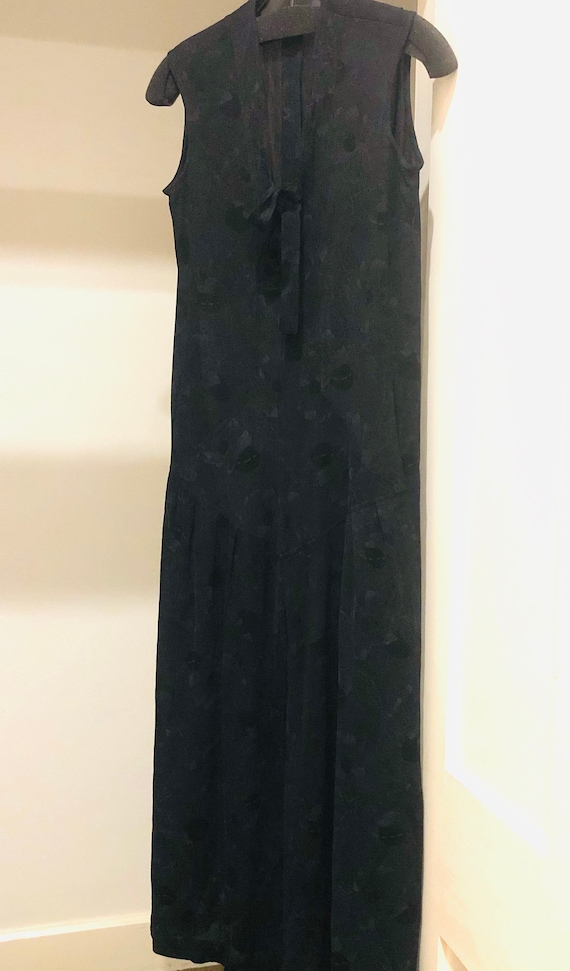 Vintage Long Dress Jean Muir Black 12 HARDLY WORN