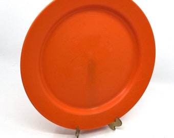 Decor Australia Orange Plastic Plate  Retro Vintage BBQ  Picnic Camping Outdoor Plate