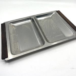 Nordsteel Nord Steel Vintage Stainless Steel Tray Divided Serveware Tray  Retro Tray c1960
