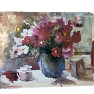 Melamine Tray Melplus Monza 20052 Floral Vase motif Italy made R2S