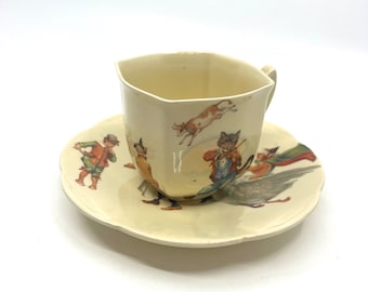 Royal Doulton Nursery Rhyme Teacup and Saucer D5187 1930s