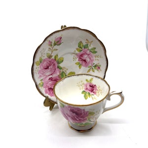 Royal Albert  CROWN China American Beauty Teaset Cup and  Saucer 1927 on
