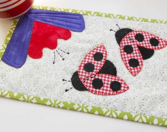 Ladybug/Ladybird Mug Rug Pattern