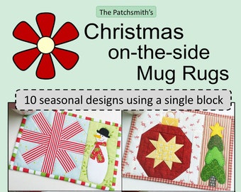 Christmas on-the-side Mug Rugs Pattern Book