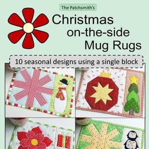 Christmas on-the-side Mug Rugs Pattern Book