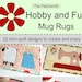 Hobby & Fun Mug Rug Patterns : 10 Designs to Create and Enjoy - Etsy