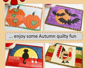 The Patchsmith's Autumn Mug Rug pattern pack