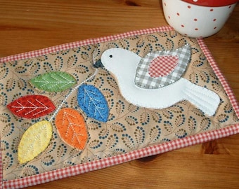 Winter Dove Mug Rug Pattern