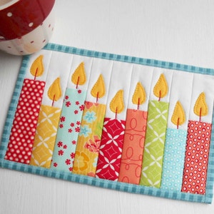 Celebration Candles (QAYG) Mug Rug
