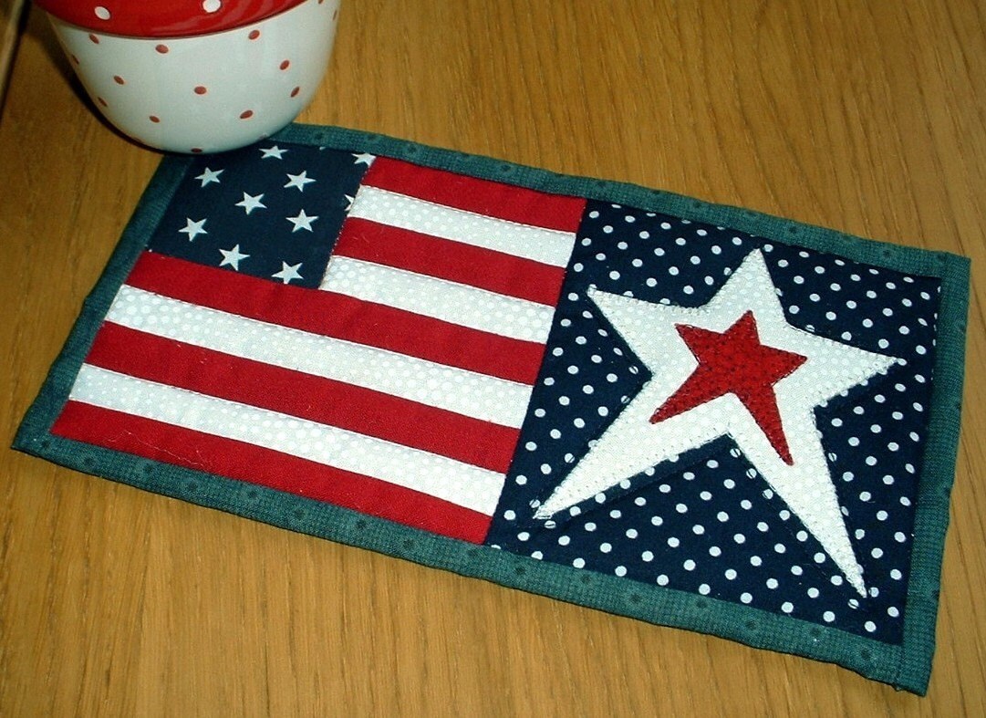 Stars Stripes and Uncle Sam Pattern Pack - Two Mug Rug Patterns From ...
