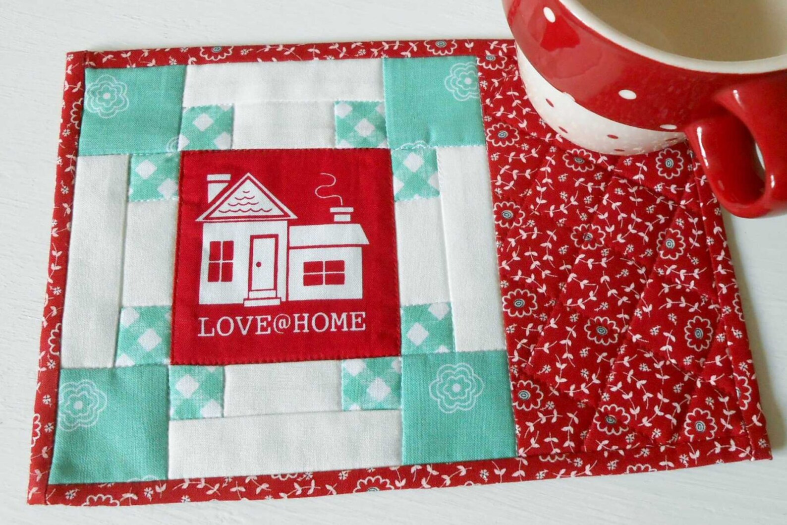 Patchwork Corners Mug Rug Pattern Etsy