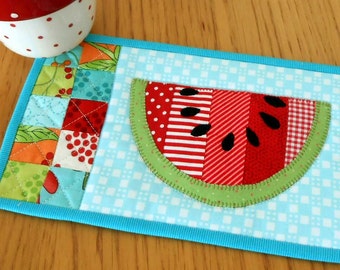 Summer Watermelon Mug Rug Pattern