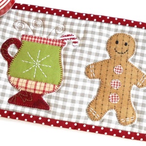 Gingerbread Cup Mug Rug Pattern