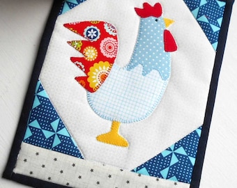 Rooster Mug Rug Pattern