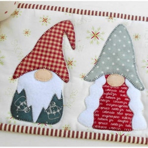 Nordic Gnomes Mug Rug Pattern image 1