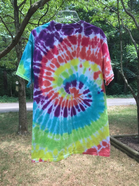 Wild Flower Tie Dye TShirt Size Medium Unisex Vibrant Etsy