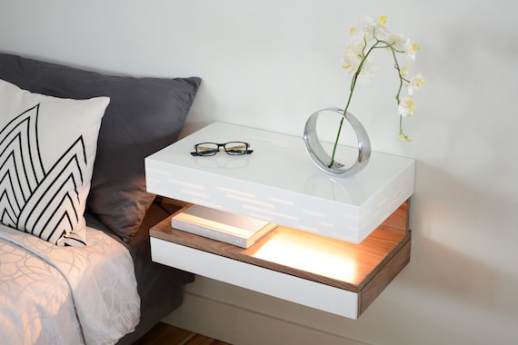 Modern nachtkastje nachtkastje zwevend nachtkastje - Etsy België