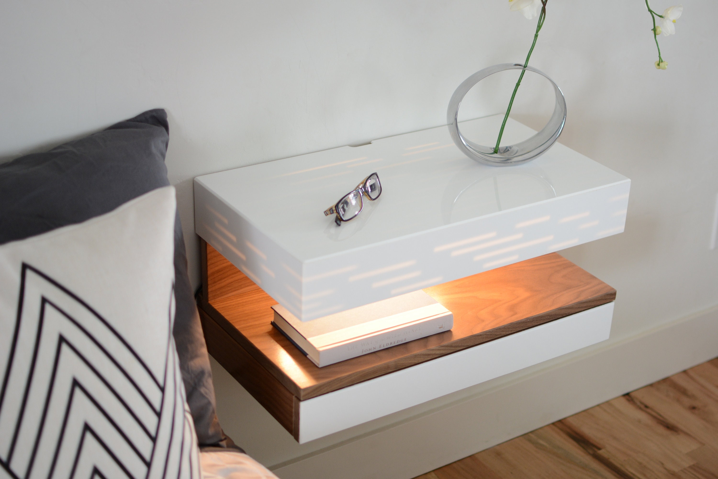 Modern Nightstand Floating Nightstand Floating Night Stand Etsy