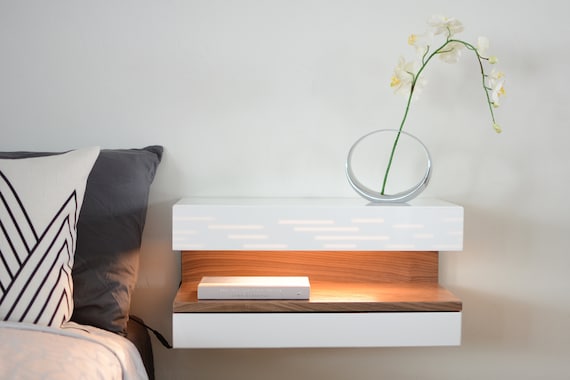Modern Nightstand Floating Nightstand Floating Night Stand Etsy