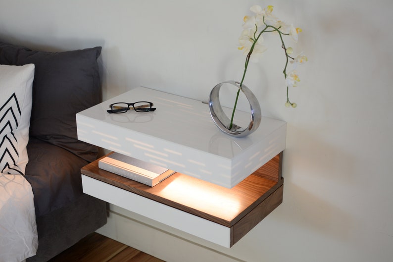 Modern Nightstand Floating Nightstand Floating Night Stand Etsy