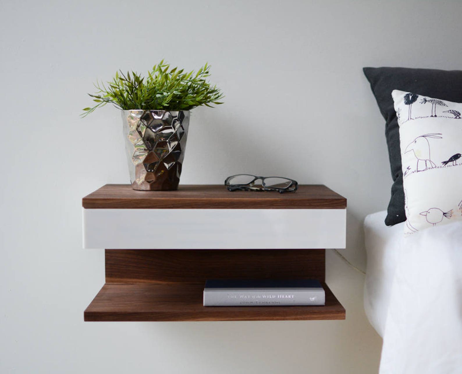 Floating Nightstand Nightstands Floating Night Stand Modern Etsy