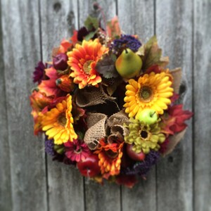 Fall wreath, Autumn wreaths, Thanksgiving centerpiece, Fall decor, Autumn decor, Home Decor, Front door decor, Wall decor, Mantle decor