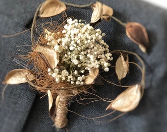 Rustic boutonnière- Rustic wedding-groom-Best man-wedding-wedding boutonnière-preserved flower- Rustic boutonniere- Groom boutonniere