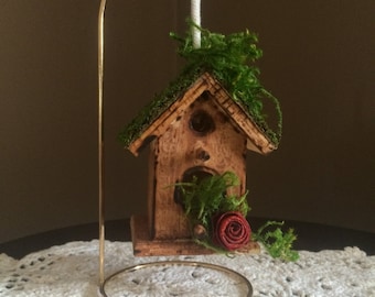 casita de pajaros de madera