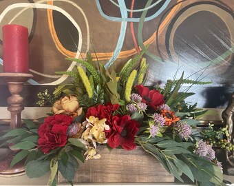 Four season center piece, floral arrangement, Thanksgiving centerpiece, Harvest centerpiece, home decor, Table decor, Home decor,