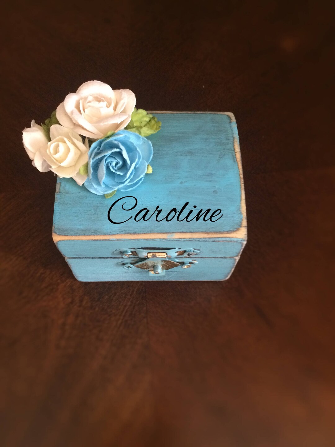 Engagement Ring Box Small Ring Holder Personalized Ring Etsy