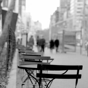 Black and white New York City photography, New York street scene, Manhattan, Upper West Side, black grey urban wall art, New York wall art image 2