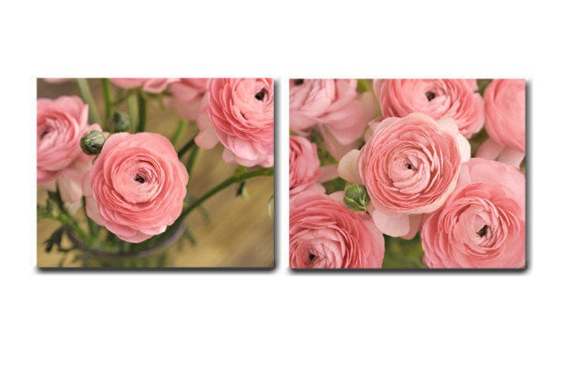 Ranunculus Flower Wall Art Painting Pink Floral Canvas Poster Print Home Decor Ranunculus Flower Wall Art Painting Pink Floral Canvas Poster Print Home Decor
