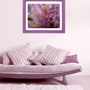 Purple wall art print, modern flower photo print, floral macro photography, bronze brown plum purple artwork, bathroom bedroom wall picture image 3
