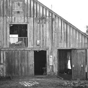Barn photography black and white barn print, old barn picture, farmhouse home decor, rustic country farm house wall art, grey photo