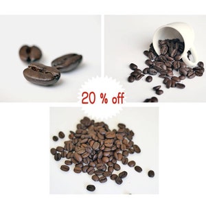 Coffee art prints, modern kitchen wall decor pictures, coffee cup coffee bean photography set of 3 prints, coffee lovers gift, black & white