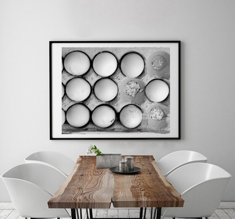 Kitchen Wall Decor Black and White Food Photography Etsy