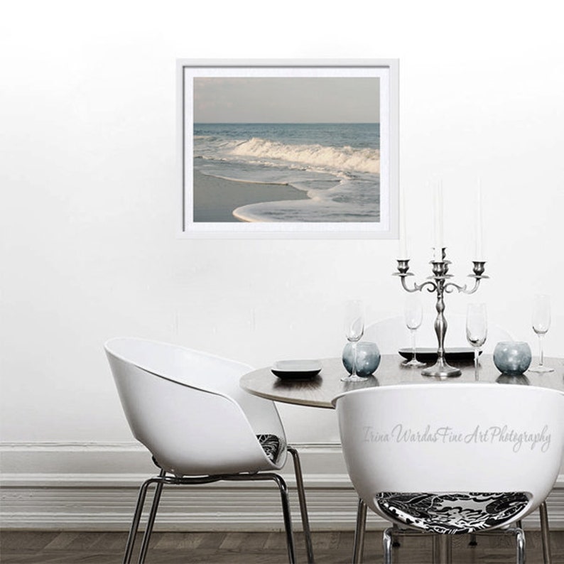 Pale Blue Coastal Wall Art Pastel Beach Photography Print Etsy